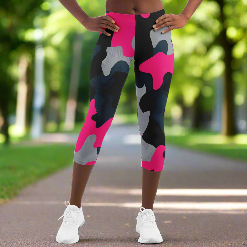 "Camuflaje Rosa" - Lady Capri Leggings