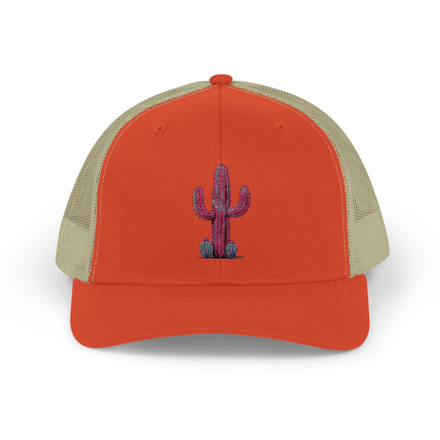 "Ms. Pink Nopal" - EMBROIDERED Snapback Trucker Cap - Lady