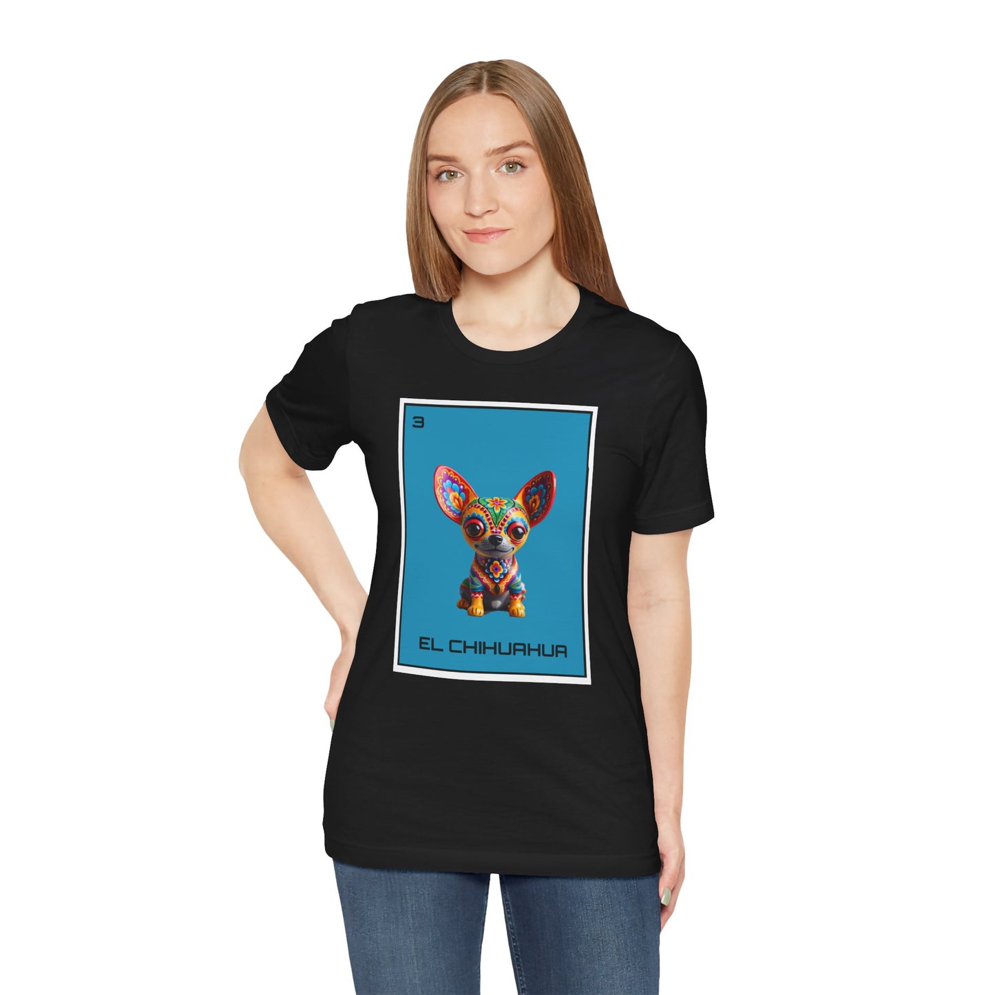 This El Chihuahua Tee celebrates Mexican culture and pride with a touch of humor. Perfect for someone who loves Mexican culture and wants to showcase their pride.