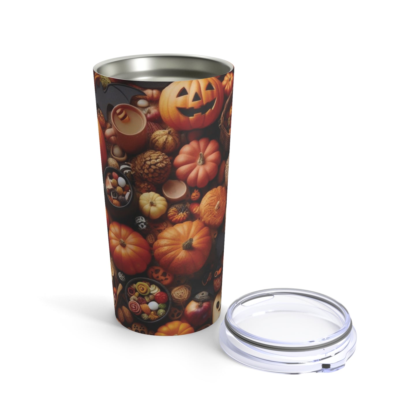 Stay cozy and festive with this Fall and Halloween Season 20 Oz Tumbler. Perfect for enjoying hot cocoa on chilly autumn nights or iced drinks on warm fall days. Ideal for anyone looking to add a touch of seasonal spirit to their daily routine.