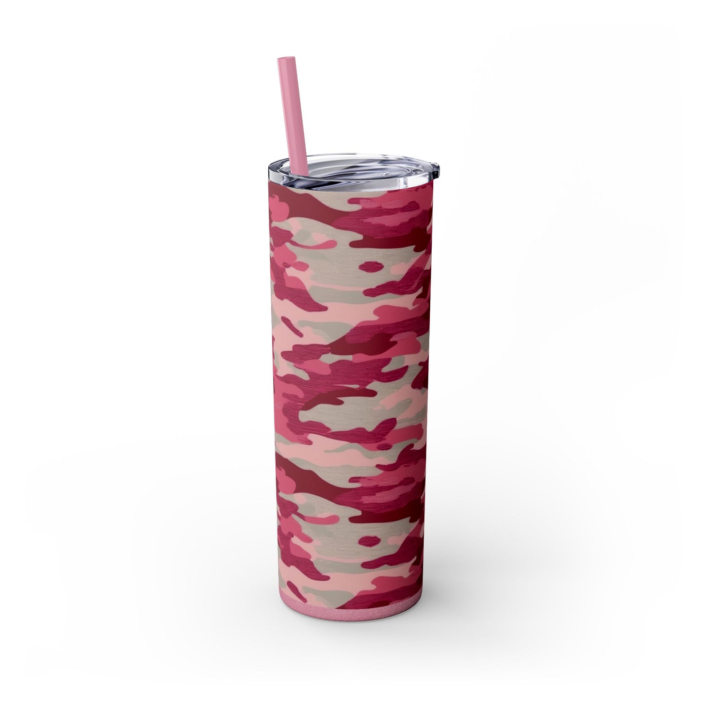 Stay hydrated in style with this Pink Camo Skinny Tumbler. The vibrant colors and unique design add a touch of fun to your daily routine. Perfect for those who love trendy accessories and want to stand out in a crowd.