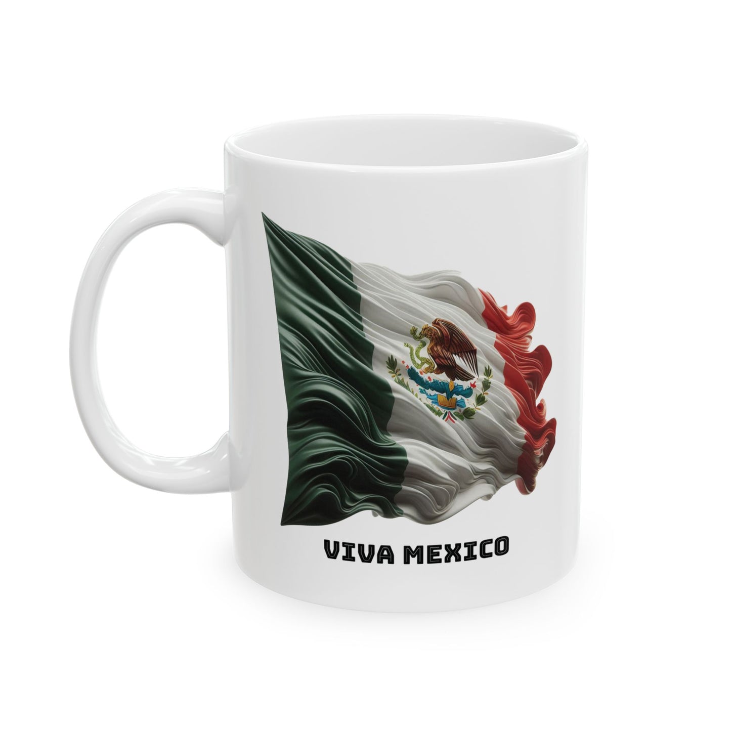 Celebrate Mexican pride with this vibrant Ceramic Mug featuring the Mexican Flag. Perfect for enjoying your morning coffee or tea, this mug is a great addition to any Mexican's kitchen. Ideal for Mexican Independence Day celebrations and everyday use.