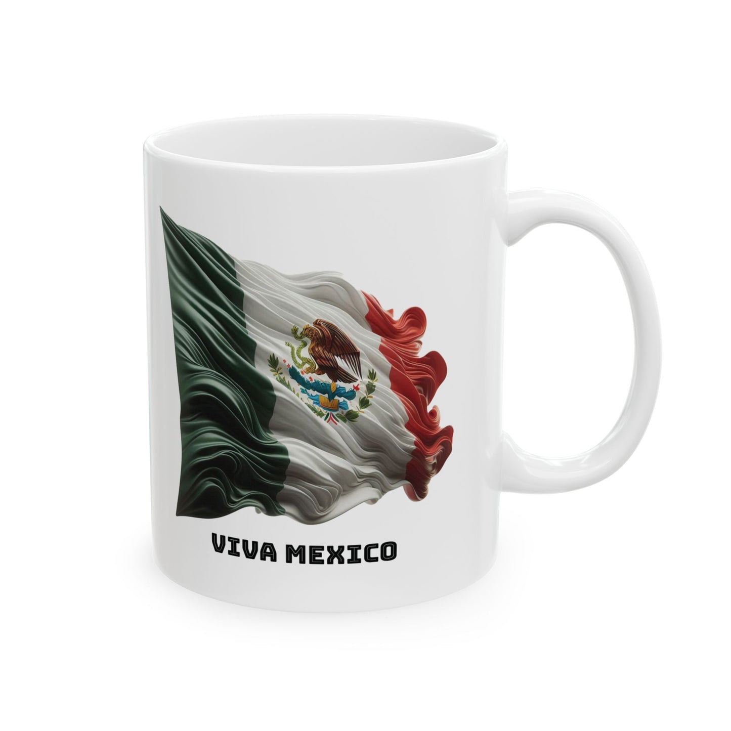 Celebrate Mexican pride with this vibrant Ceramic Mug featuring the Mexican Flag. Perfect for enjoying your morning coffee or tea, this mug is a great addition to any Mexican's kitchen. Ideal for Mexican Independence Day celebrations and everyday use.