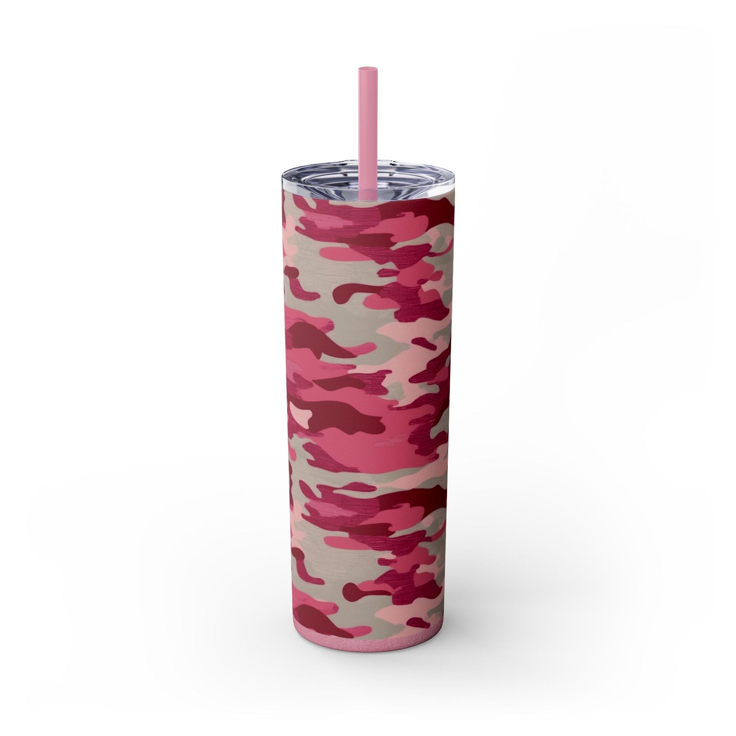 Stay hydrated in style with this Pink Camo Skinny Tumbler. The vibrant colors and unique design add a touch of fun to your daily routine. Perfect for those who love trendy accessories and want to stand out in a crowd.