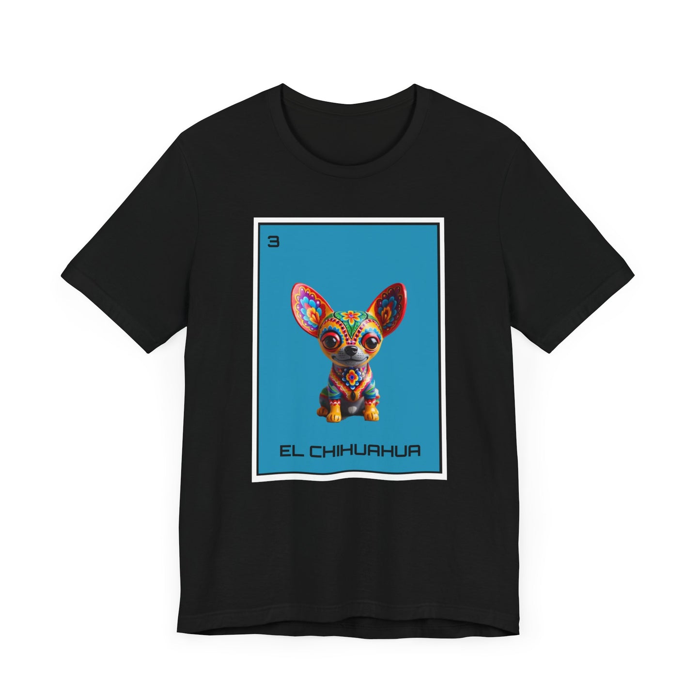 This El Chihuahua Tee celebrates Mexican culture and pride with a touch of humor. Perfect for someone who loves Mexican culture and wants to showcase their pride.