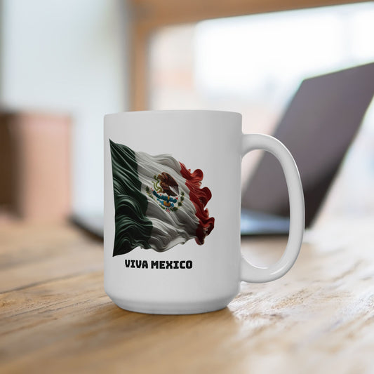 Celebrate Mexican pride with this vibrant Ceramic Mug featuring the Mexican Flag. Perfect for enjoying your morning coffee or tea, this mug is a great addition to any Mexican's kitchen. Ideal for Mexican Independence Day celebrations and everyday use.