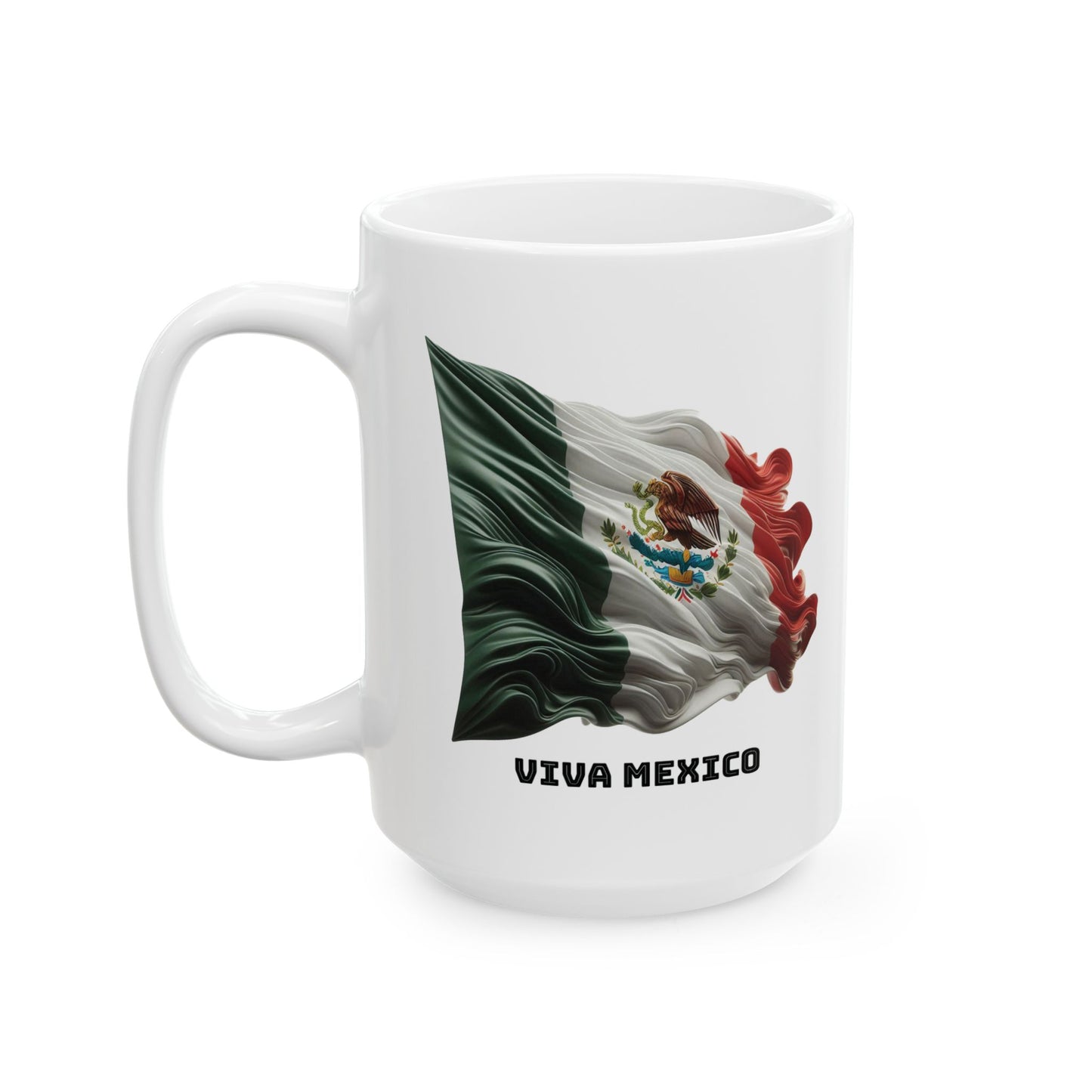 Celebrate Mexican pride with this vibrant Ceramic Mug featuring the Mexican Flag. Perfect for enjoying your morning coffee or tea, this mug is a great addition to any Mexican's kitchen. Ideal for Mexican Independence Day celebrations and everyday use.