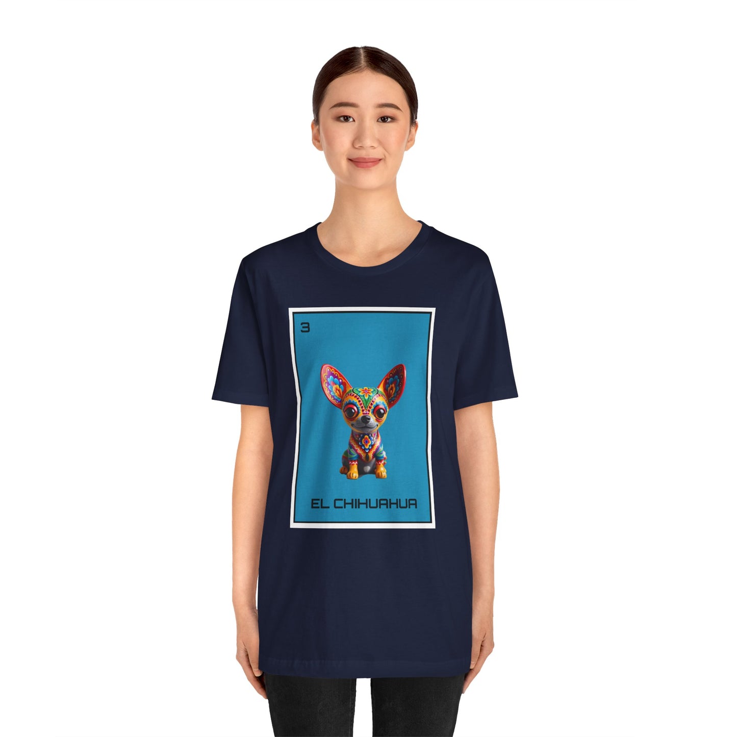 This El Chihuahua Tee celebrates Mexican culture and pride with a touch of humor. Perfect for someone who loves Mexican culture and wants to showcase their pride.