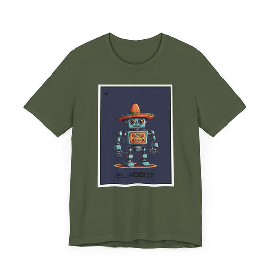 This El Robot Tshirt is a perfect blend of Mexican culture and pride, with a touch of humor. It gives off a fun and vibrant vibe, ideal for anyone who loves Mexican heritage. Perfect for cultural events, or simply to show off your Mexican roots.