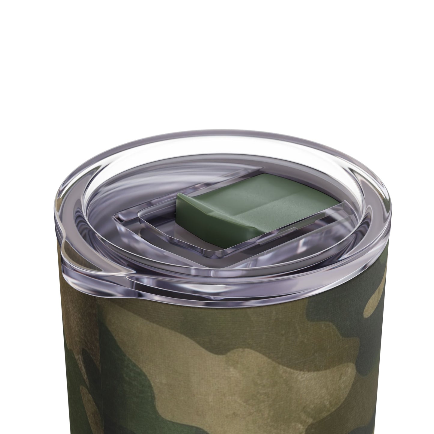 This Green Camo Skinny Tumbler features a classic style. The double-wall insulation keeps drinks hot up to 12 hours and cold up to 24 hours. The vibrant colors and sleek design make this tumbler a stylish accessory for any occasion.