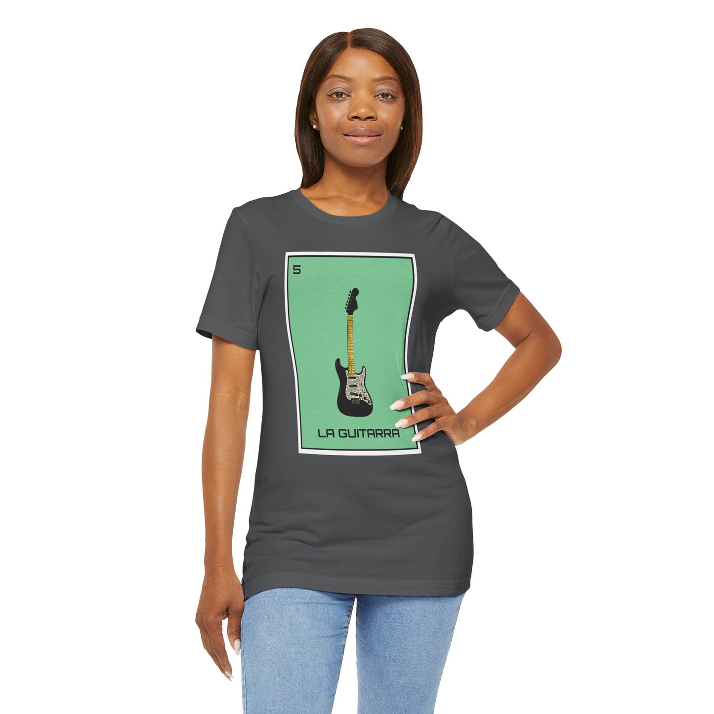 This La Guitarra Tshirt exudes a cool and relaxed vibe, perfect for music lovers. Ideal for music enthusiasts, guitar players, and those who love unique graphic tees. Perfect for celebrating music festivals, concerts, birthdays, and casual outings.