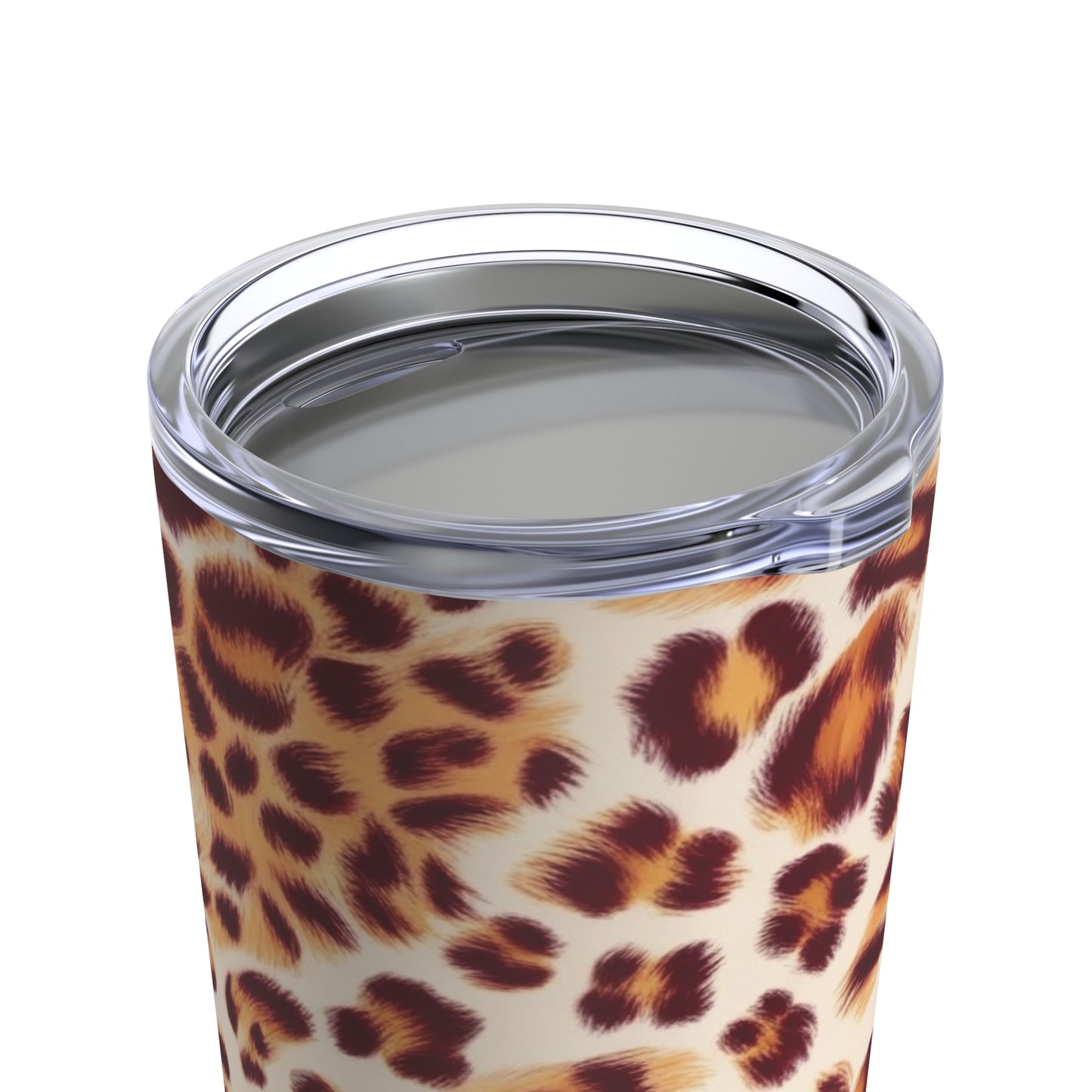 This Leopard Print Tumbler is a stylish and durable 20oz tumbler, perfect for keeping your drinks hot or cold. Its sleek design adds a touch of wildlife to your day. Whether on the go or relaxing at home, this tumbler is the perfect companion.