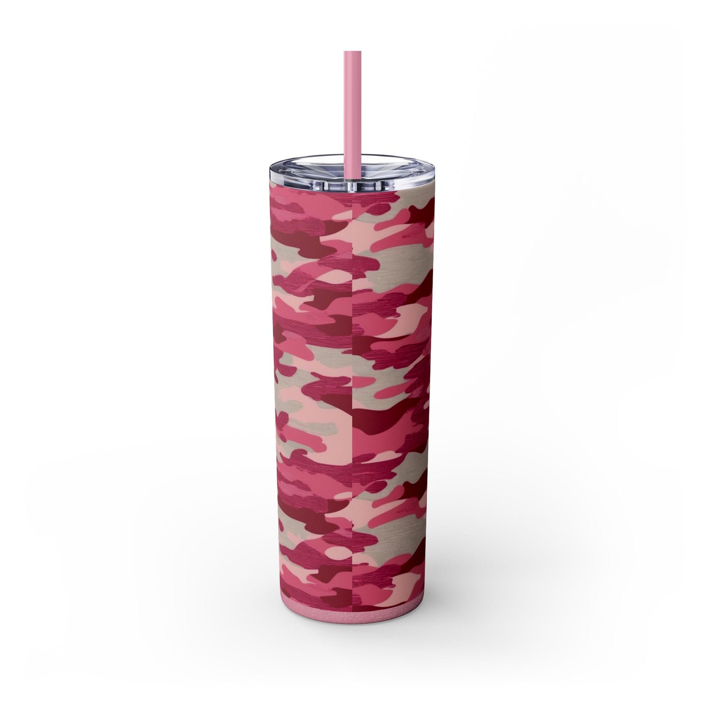 Stay hydrated in style with this Pink Camo Skinny Tumbler. The vibrant colors and unique design add a touch of fun to your daily routine. Perfect for those who love trendy accessories and want to stand out in a crowd.