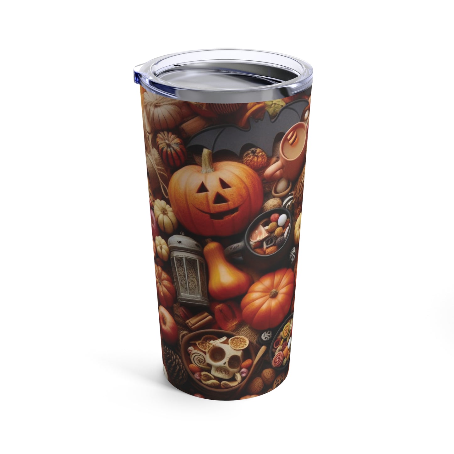 Stay cozy and festive with this Fall and Halloween Season 20 Oz Tumbler. Perfect for enjoying hot cocoa on chilly autumn nights or iced drinks on warm fall days. Ideal for anyone looking to add a touch of seasonal spirit to their daily routine.