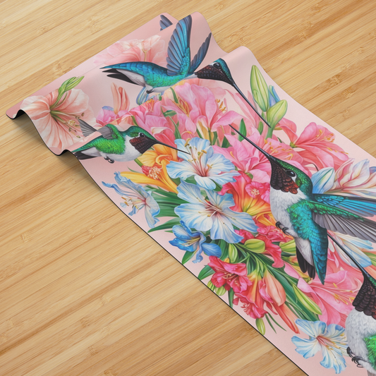 Floral_Humming_Bird_Yoga_Mat_YogaMat_Wrinkled_Angle_H_Mockup.png
